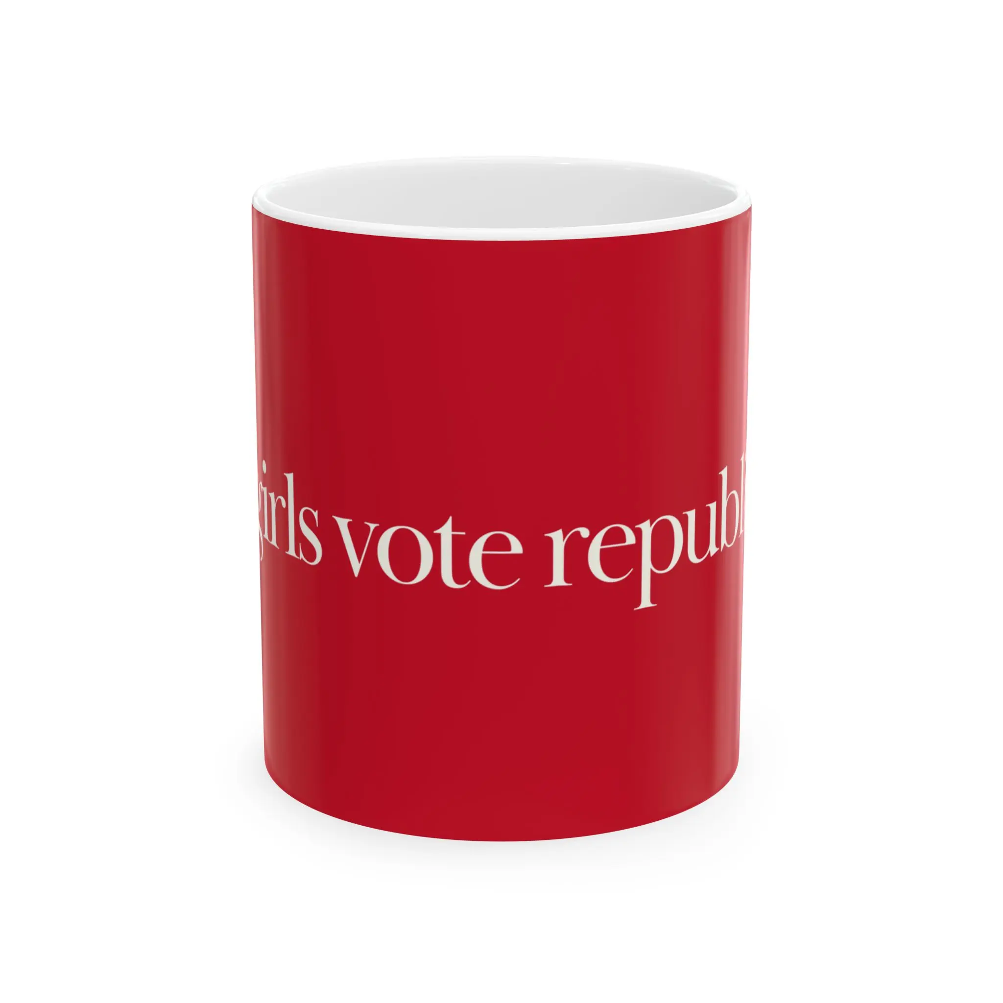 Hot Girls Vote Republican Red Ceramic Mug, Funny Political Coffee Cup, GOP Election Gift, Conservative Tea Mug, Patriotic Right Wing