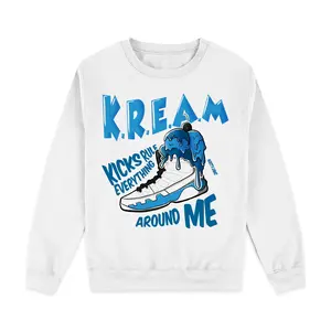 Kream Sneaker Money Sweatshirt Match  9 Powder Blue | Color-Match Design | Adjustable Fit (S-5XL) | Shirt To Match Sneaker