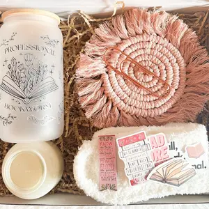 Reader Gift Box Bookworm Gift Women Gift Box Bookish Accessories Reader Merchandise Book Accessories Book Cup Book Stickers Bookmark Pink Gift Box Sister Gift
