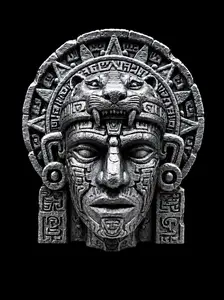 Aztec Jaguar Warrior Sculpture