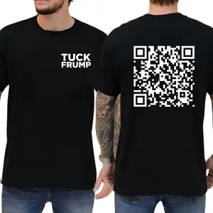 Fck Trump QR Code T-Shirt, Unisex Graphic Tees, Funny Shirts, Casual Wear, Comfy Cotton