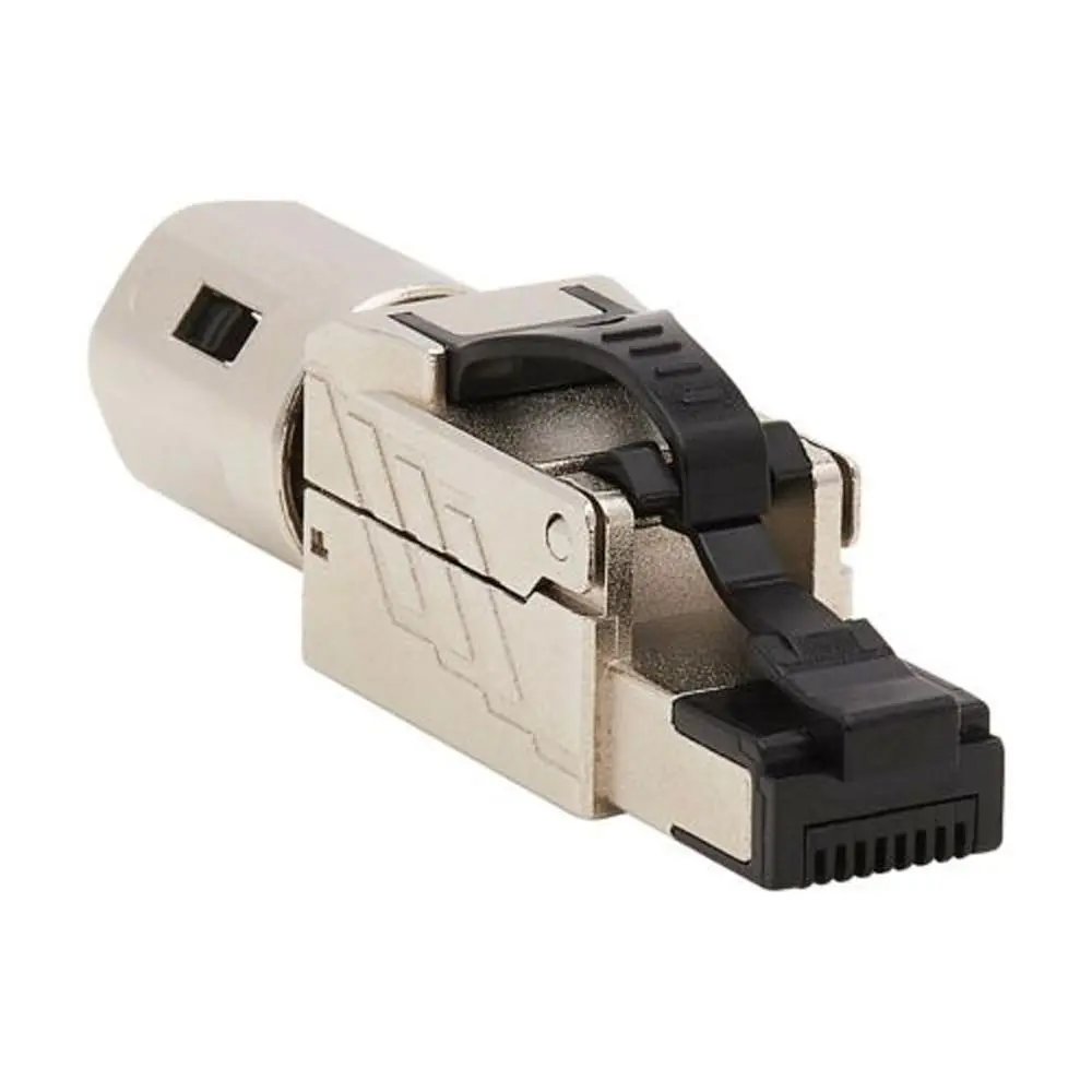 Eaton Cat6a RJ45 Plug - MPTL, Shielded, High Power 100W PoE & PoE++, Zinc Cast, Black, TAA Certified Network Component for Computers & Office Equipment