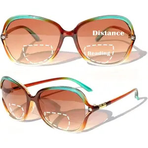 Bifocal Reading Sunglasses for Women Fashion Sun Readers UV Protection Shades Ladies Reading Glasses