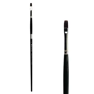 Trekell Crimson Taklon Long Handle Artist Brush - Size #6 Bright