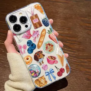 Cute Cartoon Graffiti Pattern Phone Case, Decorative Phone Protective Cover, Shockproof Phone Cases Compatible with iPhone 11 12 13 14 15 16 Pro Max