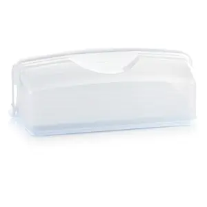 Tupperware Cake Taker Round or Rect - Optimal Storage Solution for Cakes & Pastries up to 11" Round or 9x13" & 18 cupcakes - Dual-sided Tray with Secure Locking & Easy Carrying - BPA Free PP Material
