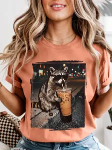 Feral for Iced Coffee ~ Unisex Short Sleeve CC Garment Dyed T-Shirt Printed in the USA