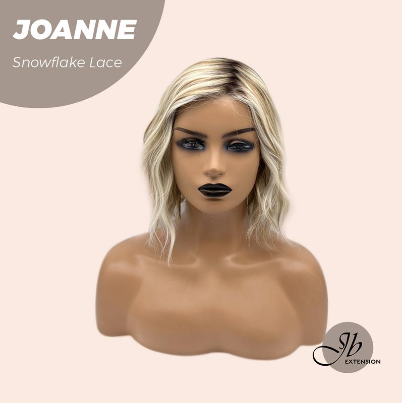 JBEXTENSION 11 Inches Blonde Pre-Cut Side Part Snowflake Lace Frontlace Glueless Wig JOANNE【BENDY EAR TABS】