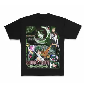 Sailor Pluto T-Shirt, Anime Graphic Tees, Unisex Tshirt, Gifts Shirt, Menswear Womenswear Streetwear, Aesthetic, Heavyweight Cotton Comfort Top Regular Fit Y2k Outfit Outdoor Affliction Clothes