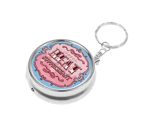 Page's Peaches Omega Heat Suppressant Pill Case Keychain with 3 Way Divider for Travel pill organizer