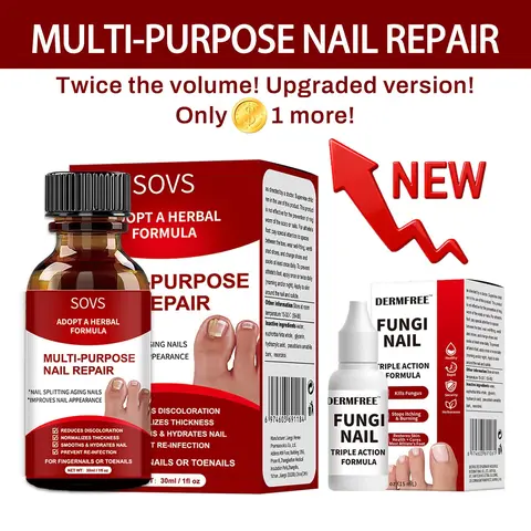 SOVS Extra Strength Toenail Fungus Treatment - 1 fl oz Natural Antifungal Solution with Triple-Action Herbal Blend, Healthy Nail Growth Oil, Adults' Nail Care, Orchid Nourish, Smooth Edges, Manicure Support, Water-Based Boost (2 to 3 Application Note)