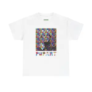 Pop Art Men's Casual Crewneck T-Shirt with Colorful Design & Print Featuring Words Ideal for Menswear Tops