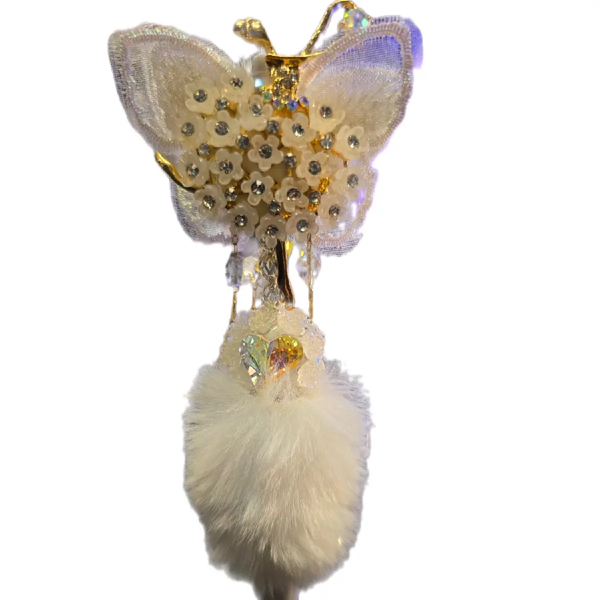 Fancy White Ballerina Pen - Stylish Writing Tool for Office Stationery