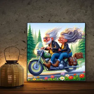 Cartoon Couple Pattern DIY Diamond Arts Colorful Painting Kit without Frame, DIY 5D Diamond Arts Colorful Painting Kit, Wall Art Decor for Home