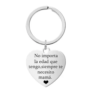 "No importa la edad que tengo,siempre te necesito mamá.  "Thoughtful Thanksgiving Gift - Personalized Keychain with Pendant
