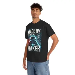 Made By The Way Maker - Black Casual Christian Unisex Shortsleeve Tee