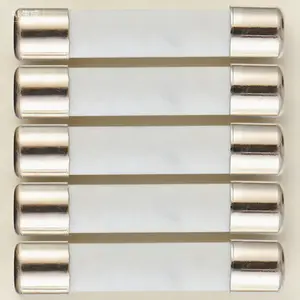 Fast Acting Ceramic Fuse 6.3x32 mm 0.5A 500mA 600V DC FF500mA High Precision Replacement Fuse Pack of 5 Durable Nickel-Plated Brass