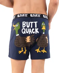 LazyOne | Butt Quack Men's Funny Boxer - Funny Animal Boxers, Novelty Boxer Shorts, Gag Gifts for Men, Humorous Underwear for Men Comfy Cotton