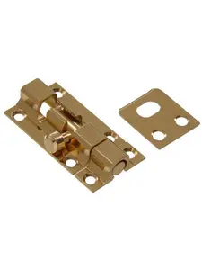 Hillman Group 851015 Carded - Barrel Bolt, Solid & Brite Brass - 2 in.