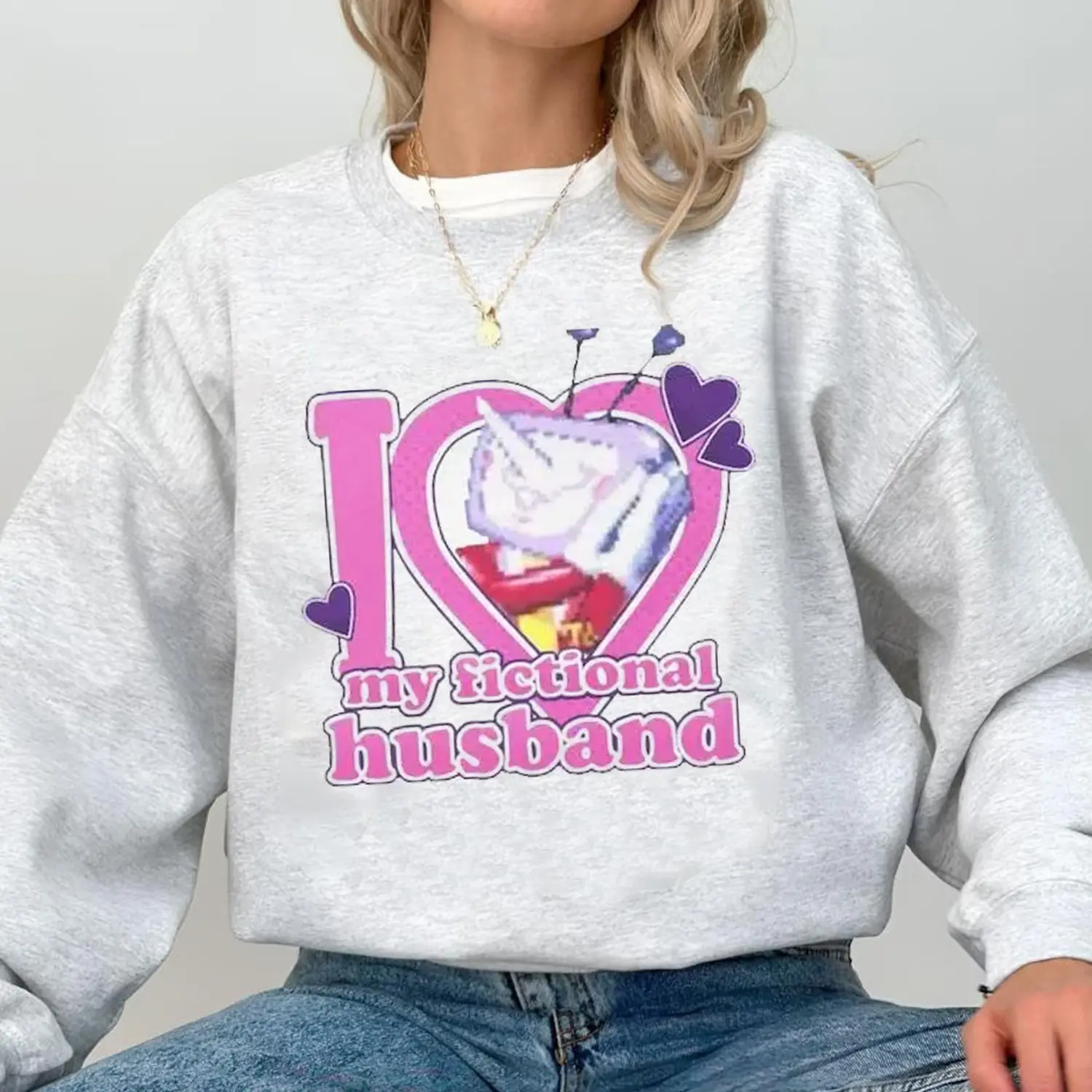 [ Youth & Adult ] I Love My Fictional Husband Tenna Deltarune Game T-Shirt, It’s TV Time Meme Sweatshirt, Video Game Fan Shirt, Cloud Tee Movie Tee, Gift For Men & Women