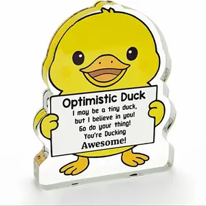 Cute Optimistic Acrylic Duck for Wife Aunt Grandma, Appreciation Gifts for Teachers Nurse Mentor, Thank You Gift for Women Birthdays