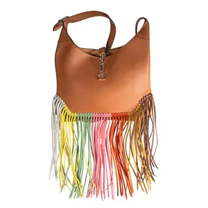 Pre-owned HERMÈS Swift Shoulder Bags Anate Rainbow Fringe Trim 31 Gold