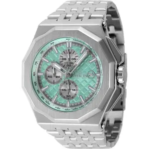 Invicta Men's 47389 Akula Quartz Chronograph Silver, Turquoise Dial Watch