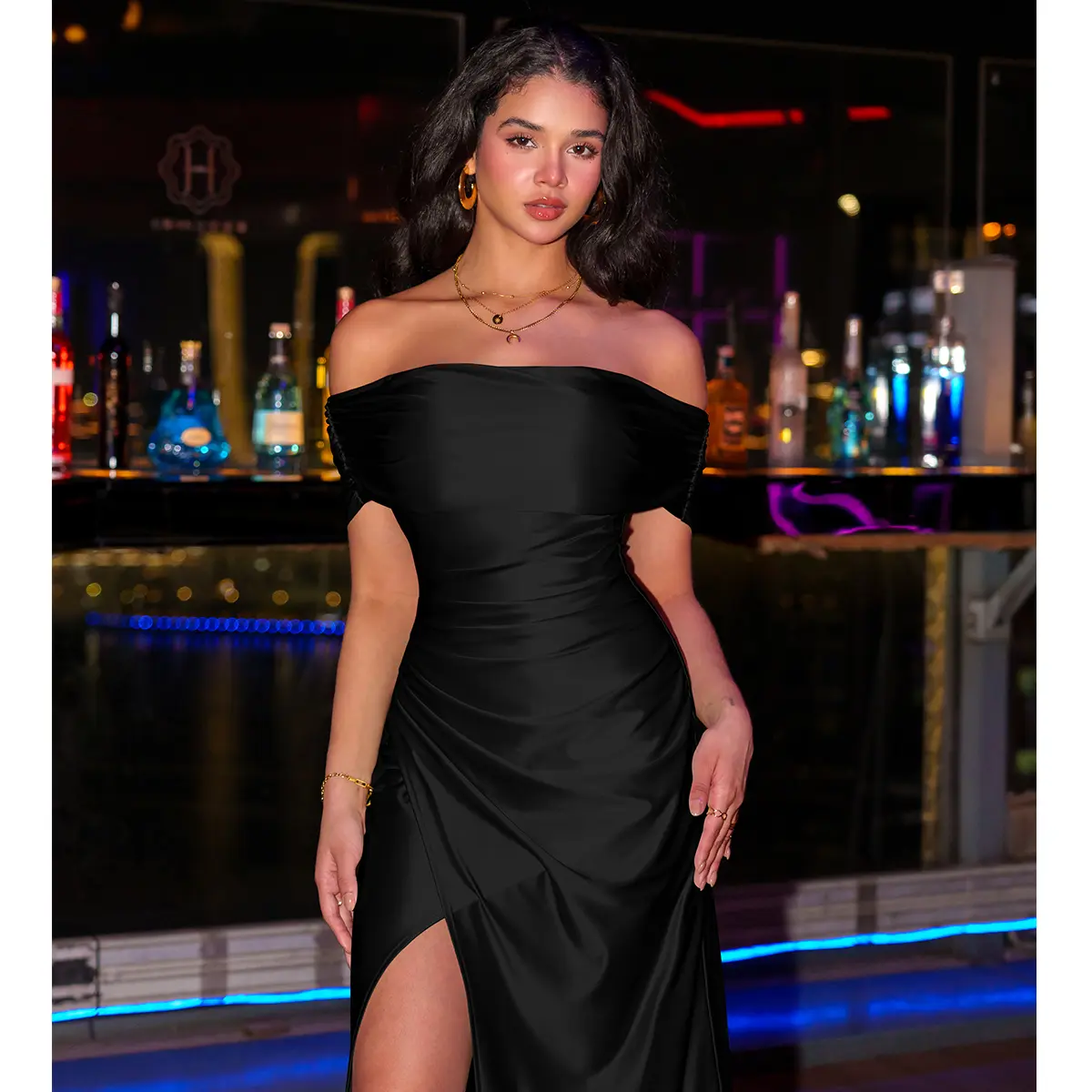 Women's Elegant Off Shoulder High Split Bodycon Evening Wedding Maxi Dress - TikTok Shop Women's Elegant Off Shoulder High Split Bodycon Evening Wedding Maxi Dress - TikTok Shop