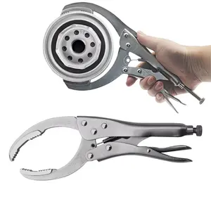 9.5 Inch Locking Oil Filter Wrench - Heavy-Duty Alloy Steel Adjustable Vice Grip Design, Non-Slip Teeth for Car/Truck/Equipment Filters, Corrosion-Resistant Removal Tool with Secure Hold