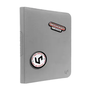 PATCHCRAFT™ Zippered 9-Pocket PRO-BINDER® Gray PATCHCRAFT™ Zippered 9-Pocket PRO-BINDER® Gray