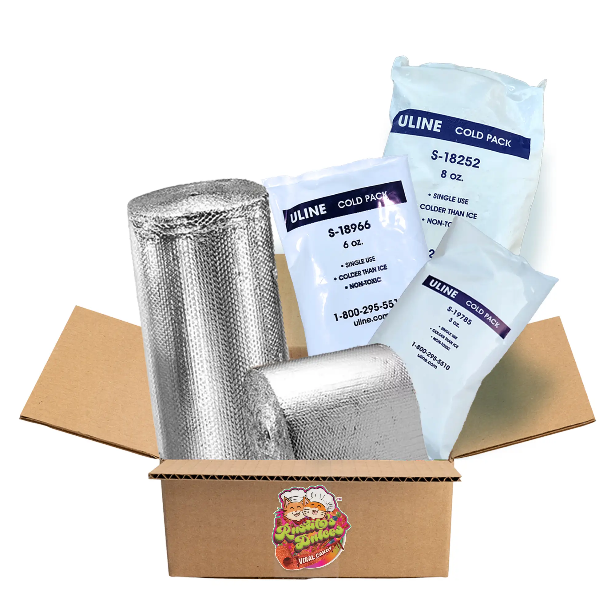 Cool & Fresh Add-On – Ice Pack + Thermal Wrap Cooler Bag for your Rustito's Candy order