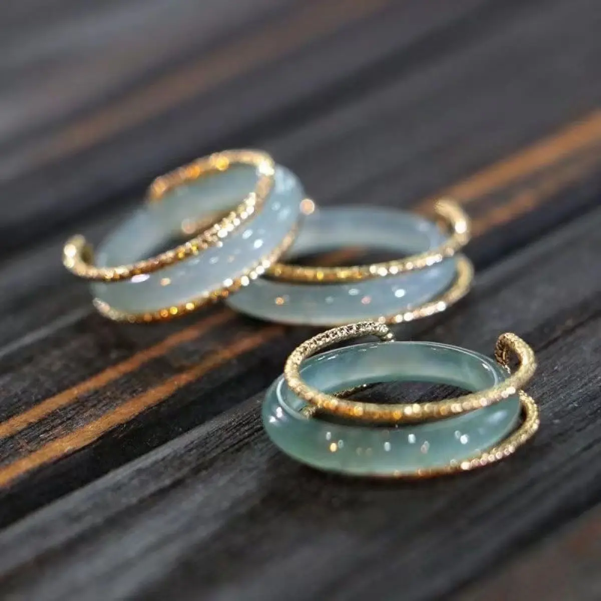 Natural Jadeite Ring, High-Transparency Stone Band with a Luxury Minimalist Design, Unique Unisex Jewelry Gift, Unique Rings, Jade Rings
