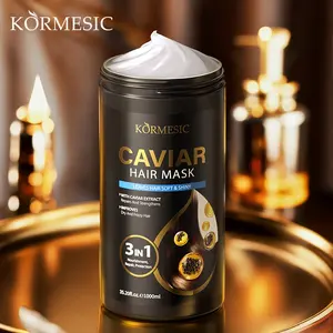 Kormesic Caviar Hair Mask for Dry Damaged Hair, Deep Conditioning Moisturizing Formula with Caviar Extract and Coconut Oil, Repairs Frizz, Strengthens Split Ends, Smooth