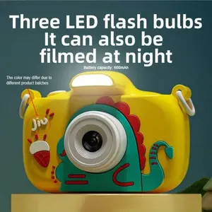 Cute Mini Dinosaur Instant Print Camera, 1080P HD Dual Lens, Takes Photos and Videos, Pocket Size, Perfect Gift for Boys and Girls