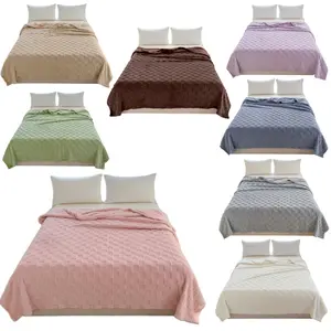 Spring Summer Soft Warm Blanket King Size Chessboard Pattern, 8 Colors Available, Home Office Beach Camping, Anti-Allergy Easy Wash
