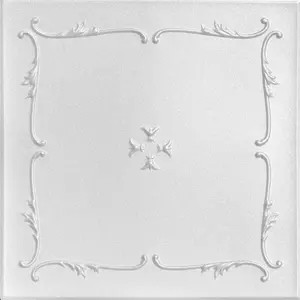 A La Maison Ceilings Spring Buds 20 in x 20 in Decorative Styrofoam Glue-up Ceiling Tiles - #R05 - (Pack of 8) / 21.6 sqft