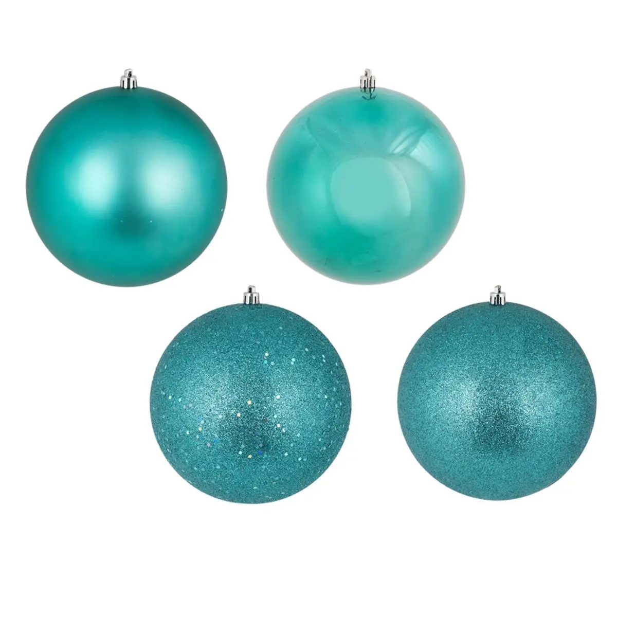 212 MAIN Shatterproof Plastic Teal Ball Ornaments - 2.4 in., 60 Per Box, Christmas Ornaments for Holiday Tree, Decorative Home Accent, Decorative Ornament