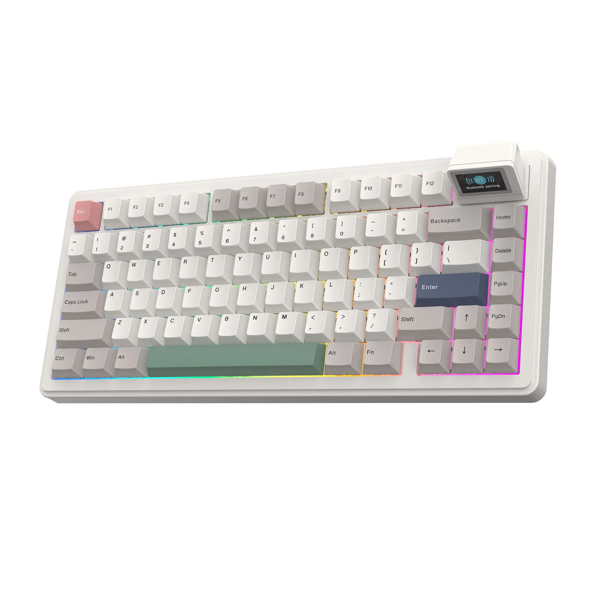 EPOMAKER RT82 Wireless Mechanical Keyboard with Screen QMK/VIA Custom Tri-Mode USB-C/BT 5.0/2.4GHz Hot-Swappable Gasket  South-Facing RGB Backlight 5-Paddings, PBT Keycaps  creamykeyboards for PC/Mac TikTokShopCyberMonday