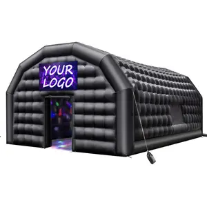 VEVOR Inflatable Nightclub, 29.5 x 19.7 x 13.1 ft Inflatable Party Tent with 1100W Blower & Sandbag, Ventilated Blow up Night Club with 2 Windows, Air Cube House for Event Birthday Wedding Party