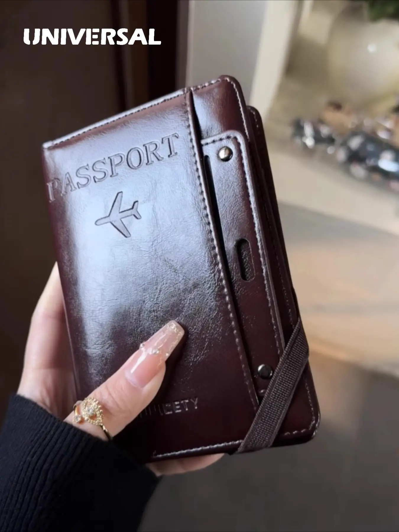 British Style Multifunctional Durable Passport Cover Holder, Unisex Travel Essential, Travel Document Holder, Card Organizer Wallet, Perfect for Students & Travellers, Travel Accessories, Versatile Travel Accessory, Passport Holders