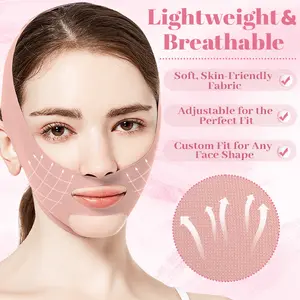 Adjustable V Line Sleep Strap: Prevents Mouth Breathing & Tightens Jawline – Overnight Face Slimming Mask for Contouring and Nasal Breathing Support