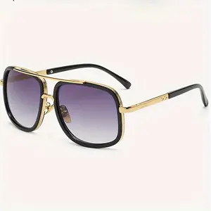 Retro Fashion Glasses - Large-Frame Iron Sunglasses for Men & Women | Modern Wrap Around Aviator Polarized Design