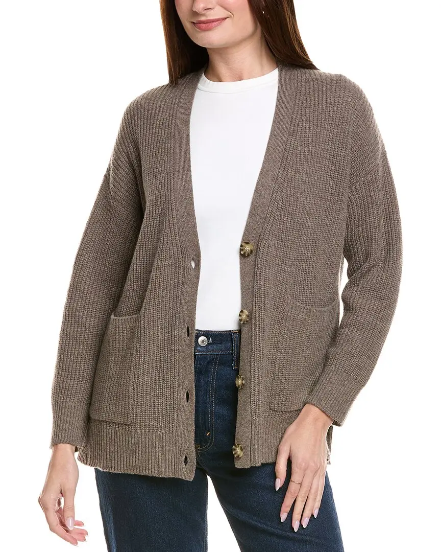 Hannah Rose Shaker Long Wool & Cashmere-Blend Cardigan