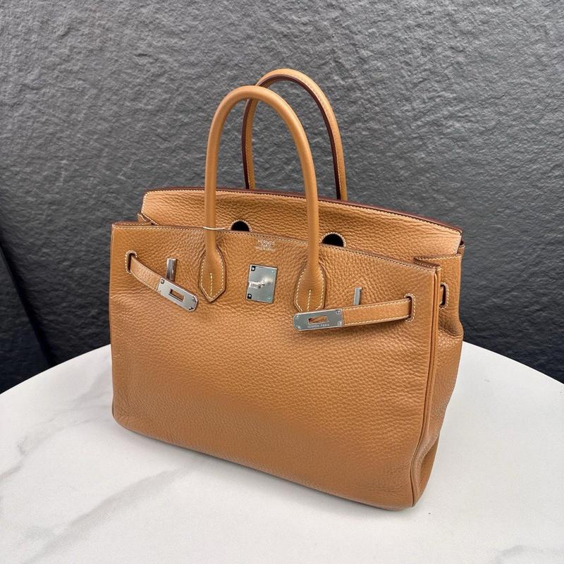 Pre-owned Hermes Leather tote bags Birkin 35 Togo 37 Gold (mk103793)