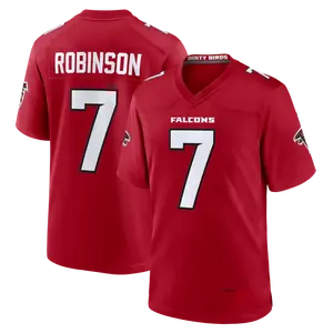 Unisex Football Falcons Team Bijan Robinson Super Bowl New 2026 Team Game Player Jersey - Red