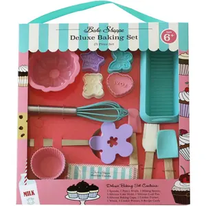 Bake Shoppe 25-piece Deluxe Real Baking Set with Recipes for Kids