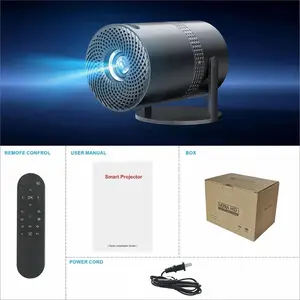 Salange P300 Mini Portable Projector 4K 8K Video Decoding 720P HD Android 11 Wi-Fi BT 5.1 with Remote Control and User Manual
