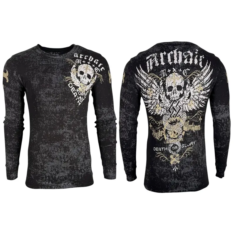 Archaic By Affliction Men's Thermal Shirt Tramp