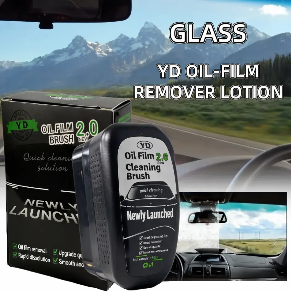 YD Automotive Handheld Oil Film Cleaner 2.0 - 150g Portable Car Detailing Supplies, Car Windshield Cleaner, Windows Surface Cleaner, Oil Removal, Trace-Free Fast & Easy Degreaser