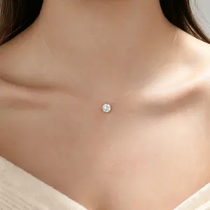 Tasiso Women's Silver Fish-Shaped Pendant Necklace with Large Sparkling Diamond, 39cm Chain, 5cm Extender, Adjustable Elegant Durable Unique Jewellery - Boujee Gifts for Women, Chain Link Necklaces for Daily Wear black friday christmas gift  a-z stack